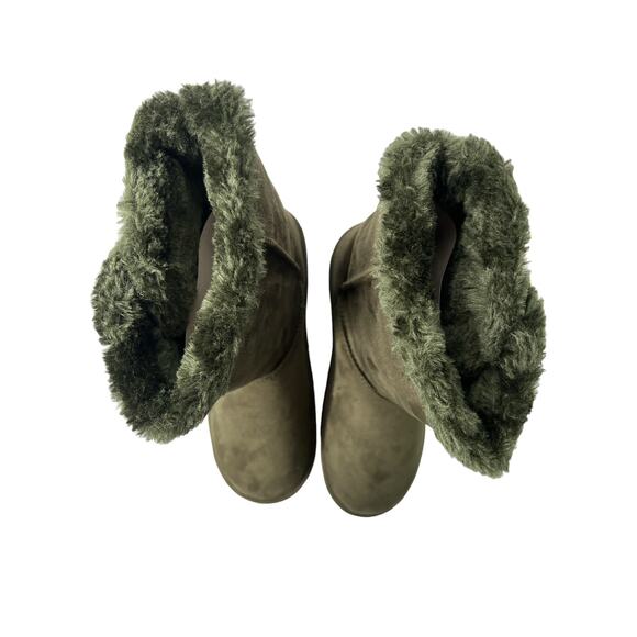 Sugar-Marty Women's‎ Faux Suede-Army Green- Weather Winter & Snow Boots - Picture 3 of 6